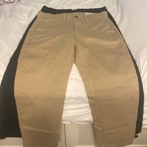 2 pair pants Navy & khaki, never worn, length 30